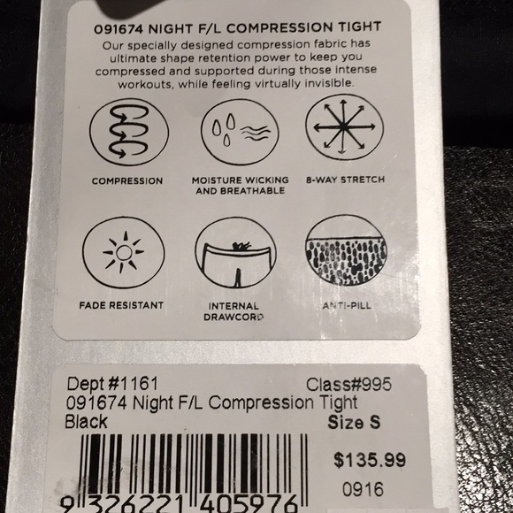 ❌SOLD❌NWT Lorna Jane Night F/L Compression Tight - Picture 8 of 8