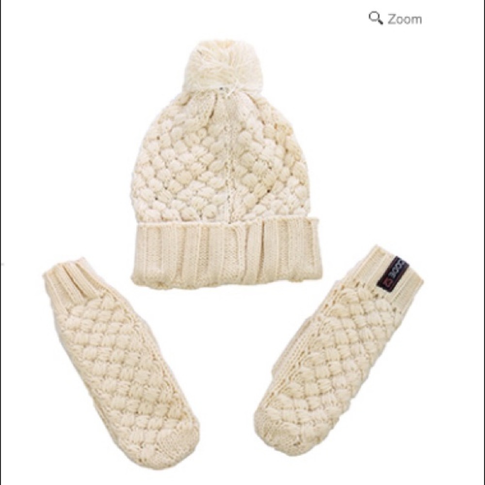 Basket Weave Mitten Set