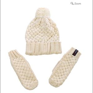Basket Weave Mitten Set