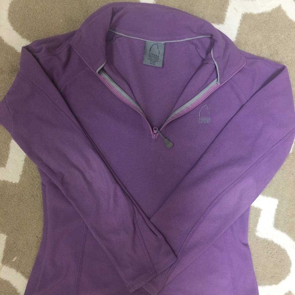 SIERRA DESIGNS PURPLE QUARTER ZIP FLEECE SZ MED