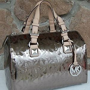 final price! MK Grayson satchel in nickel