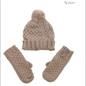Basket Weave Mitten and Hat Set