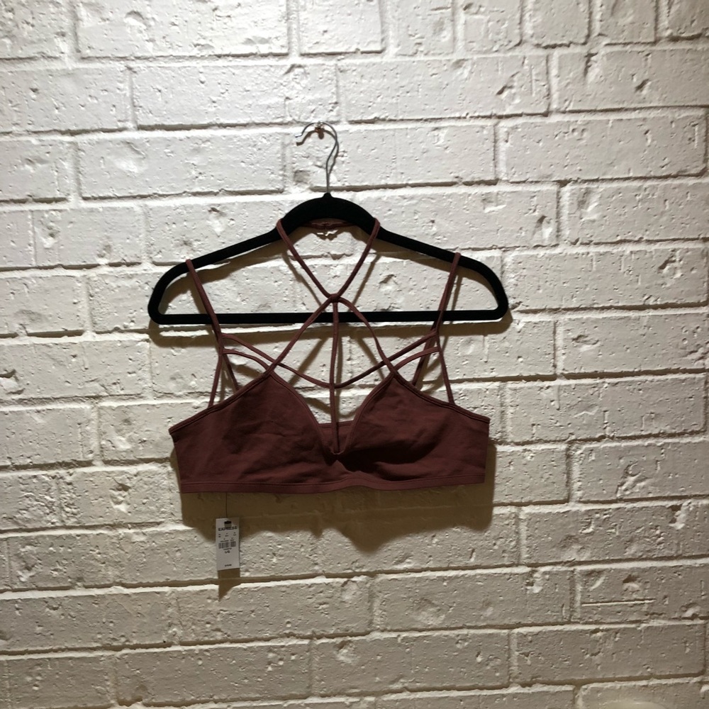 Express One Eleven Mauve Caged Bralette