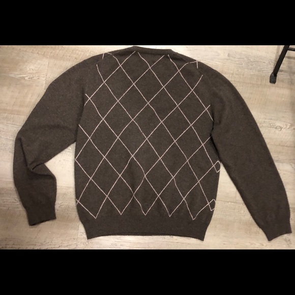 Joseph and Lyman Cashmere Argyle Size Lg. - Picture 4 of 4
