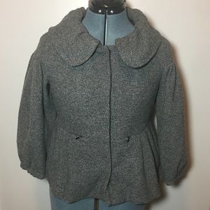 French Connection gray bubble sleeve jacket