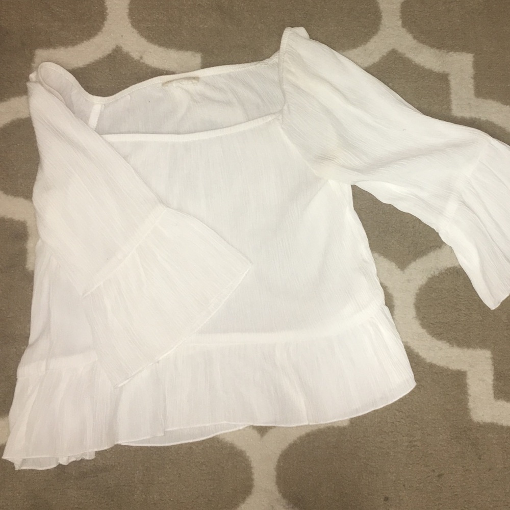 PACSUN LA HEARTS SZ SMALL WHITE TOP