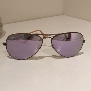 ray ban aviators lilac mirrors