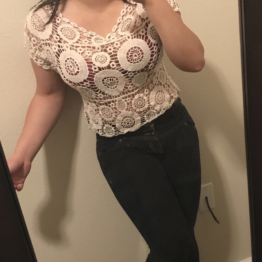 Knitted Top Beach Cover Up