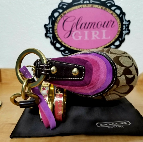 🍒 COACH Signature Brass studded HOBO - Picture 7 of 7