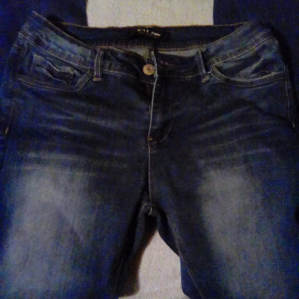 Wax dark wash jeans