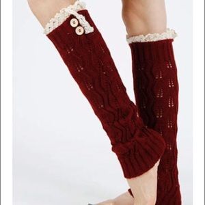 Knit Lace Leg Warmers