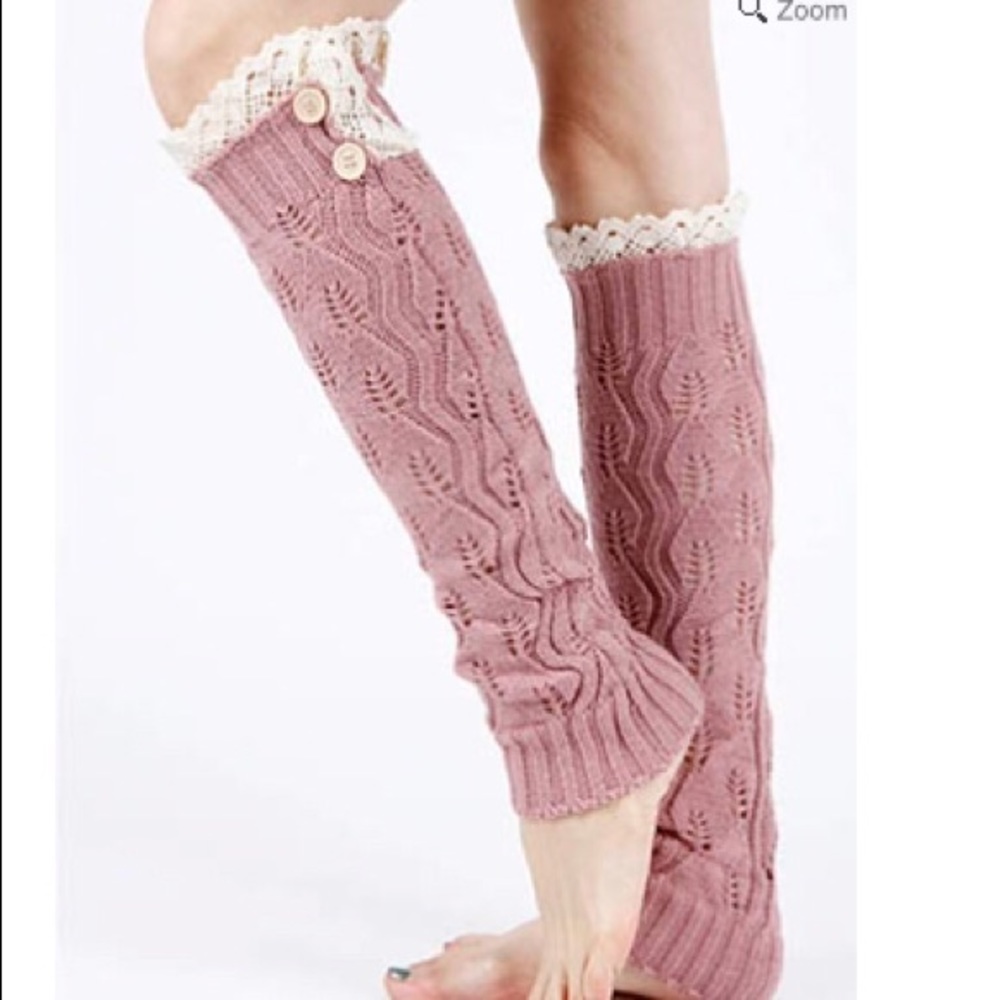 Knit Lace Leg Warmers