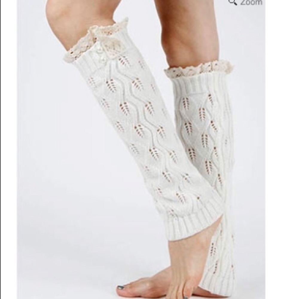 Knit Lace Leg Warmers