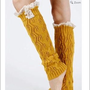 Knit Lace Leg Warmers