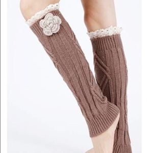 Knit Lace Leg Warmers