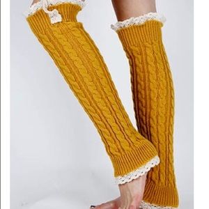 Knit Lace Leg Warmers