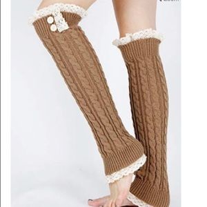 Knit Lace Leg Warmers