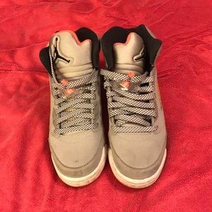 Grey and pink Jordans