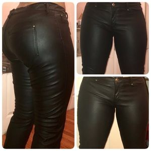 H& M Faux Leather Stretch Pants (size 12)