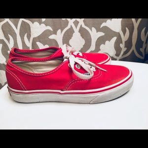 Red. Vans.