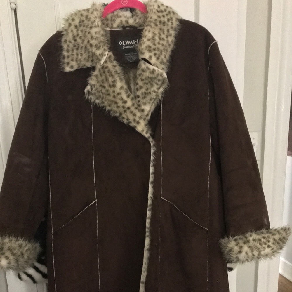 Like new faux suede winter coat