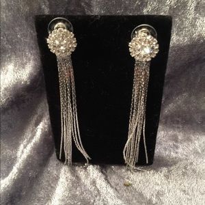 New Genuine Crystal Tassel Earrings