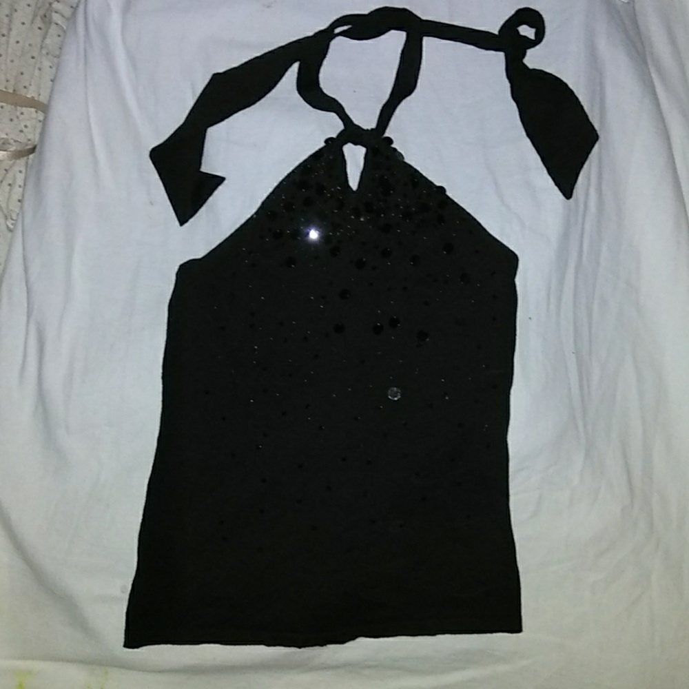 Black Sequin Halter Top size: M