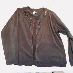 Black beaded cardigan