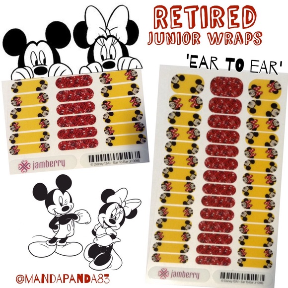 Jamberry Other - Micky & Minnie Retired Junior Jamberry Wraps