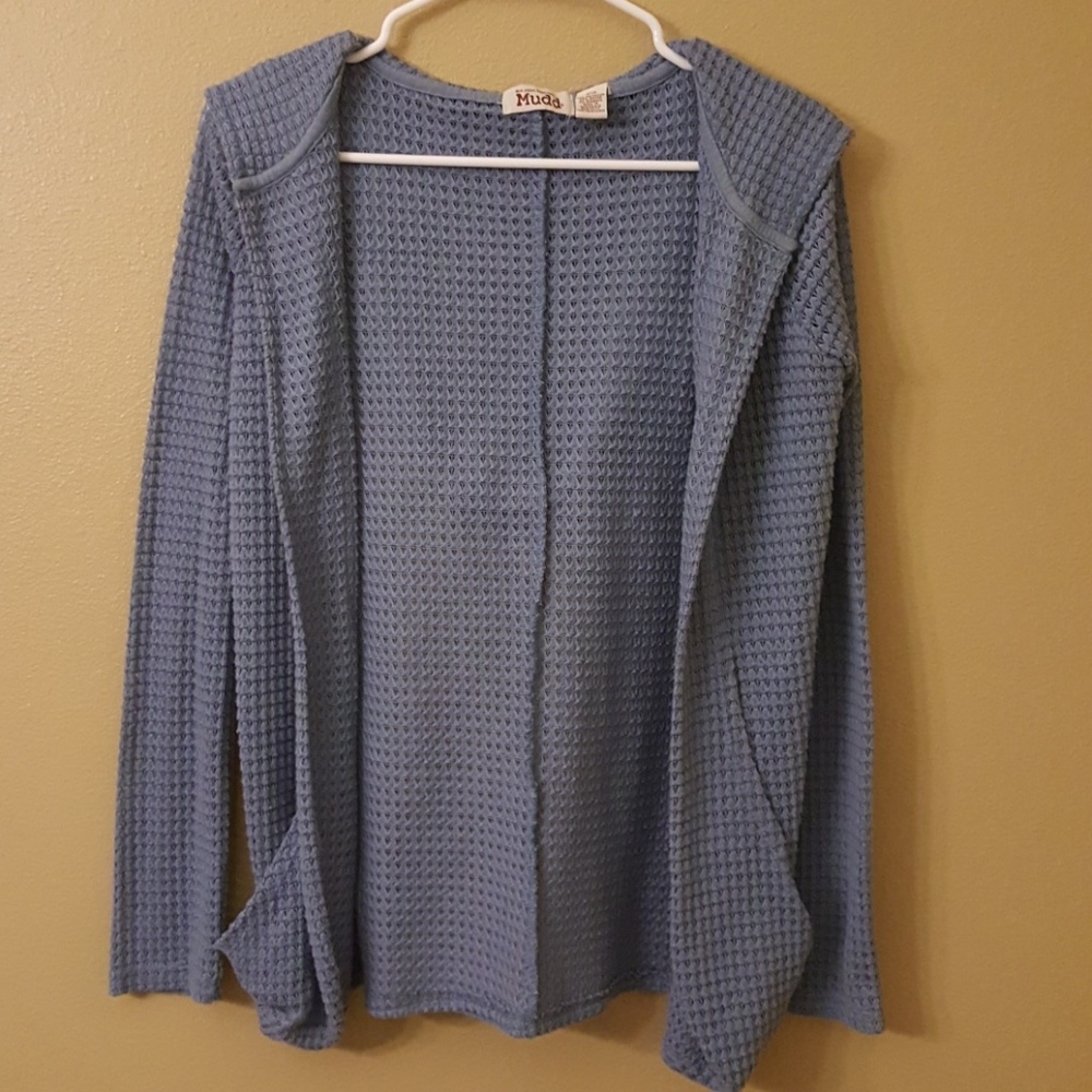 **SALE** Mudd hooded blue cardigan