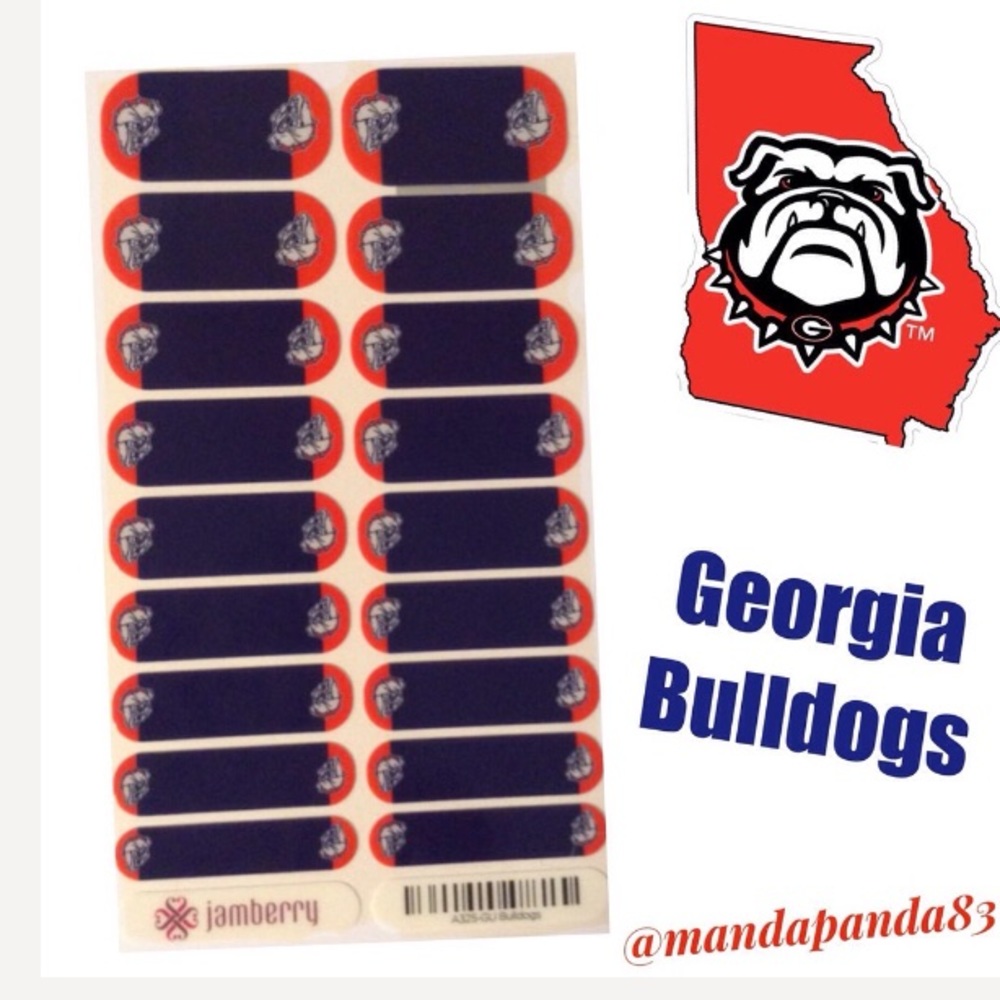 Jamberry Collegiate Georgia Bulldogs Nail Wraps