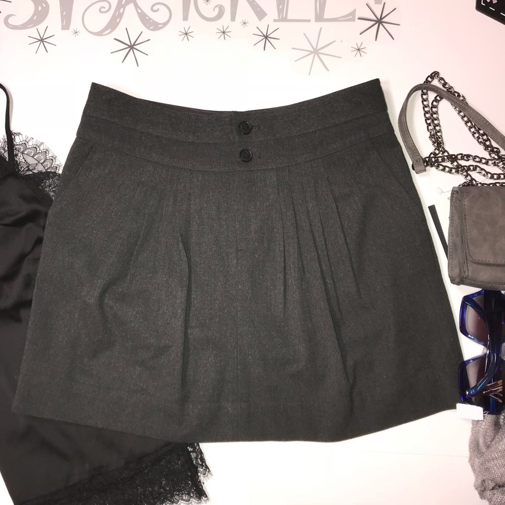 Gap Gray Skirt - pleated - tailored