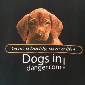 Men’s Black Dogs 🐶 in Danger T-Shirt
