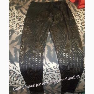 Gold and Black leggins