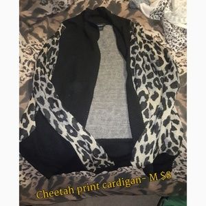 Cheetah print cardigan