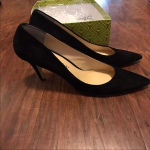 Gianni bini black sided heels Sz 8.5 EUC
