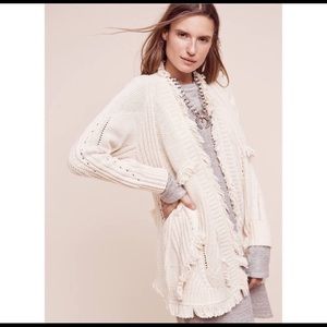 Anthropologie Rosie Neira Rima Fringed Cardigan💕