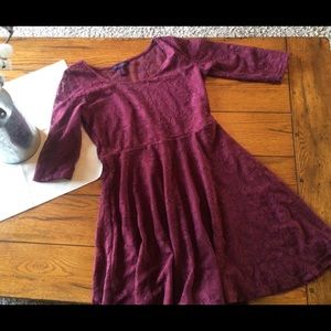 Burgandy lace dress