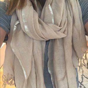 JCrew Metallic Trim Scarf