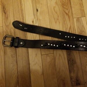Leather black belt