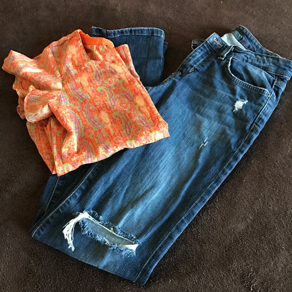 Distressed Joe's jeans
