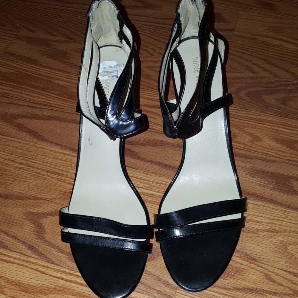 Black heeled sandals