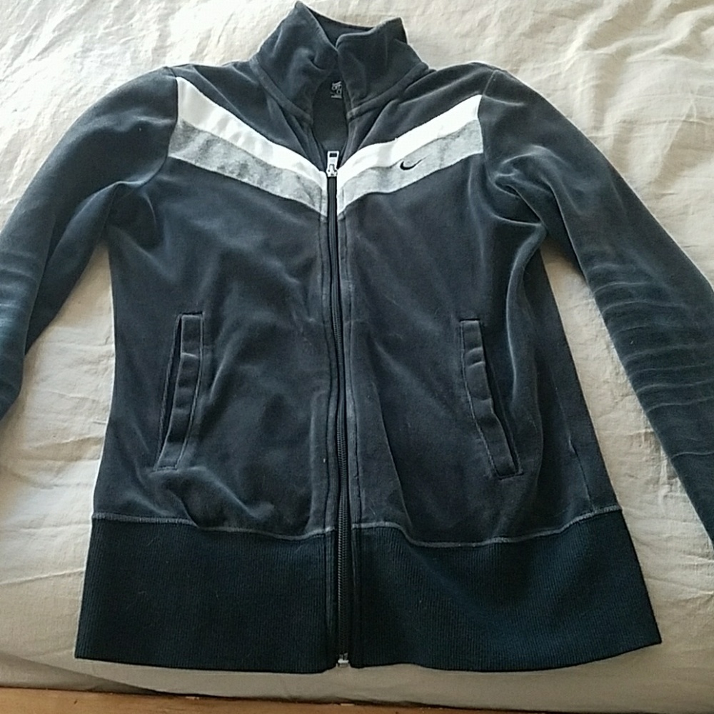 Nike retro style jacket, velour