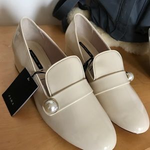 Zara sold out pearl loafers slides