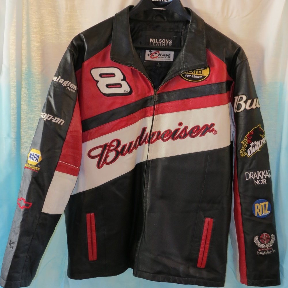nascar dale jr leather jaclet