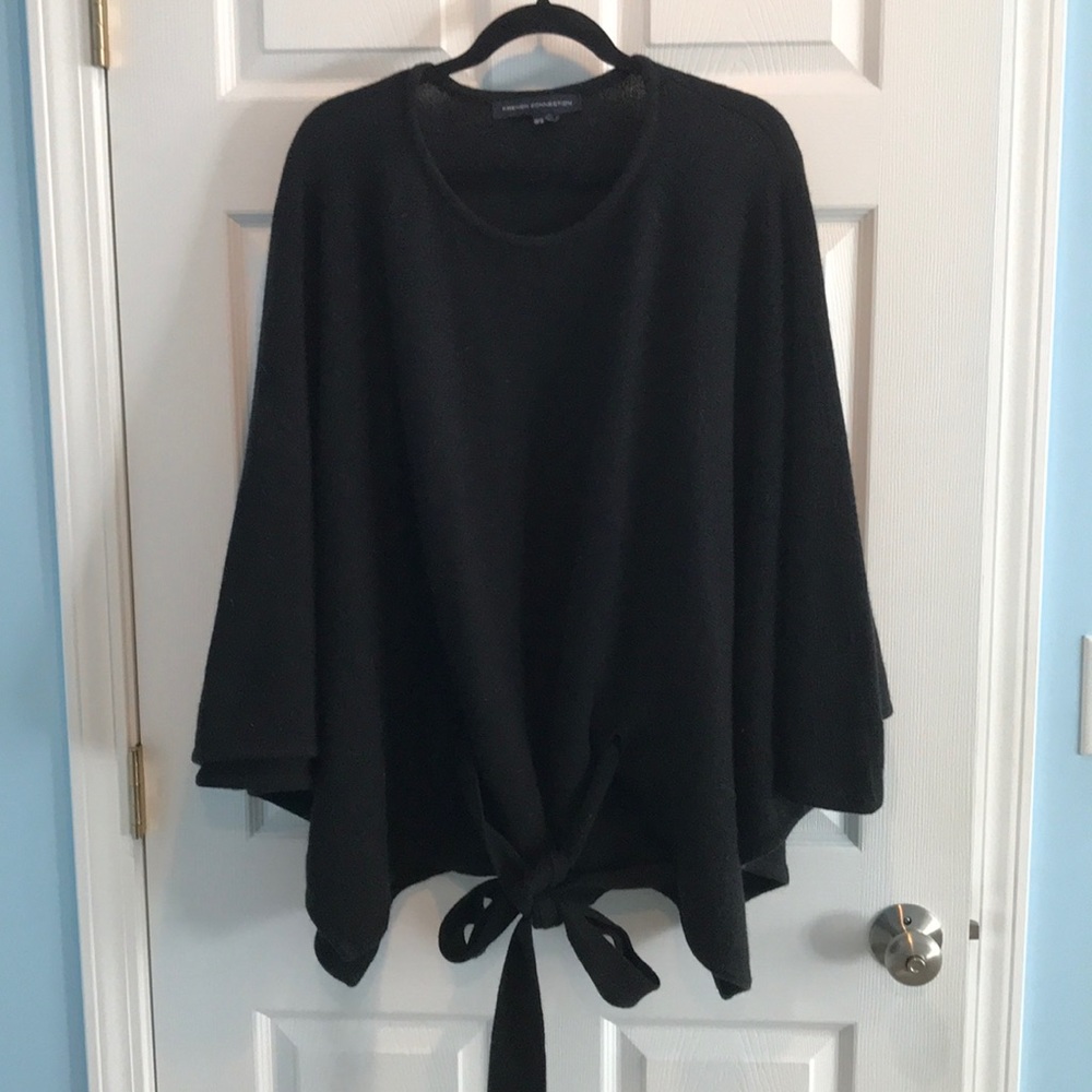French Connection Black Poncho