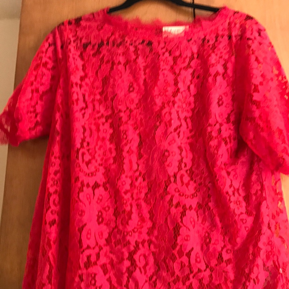 Red lace top