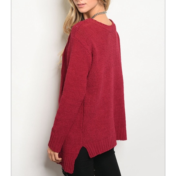 ⚠️CLEARANCE⚠️🌴LACE UP SWEATER🌴 - Picture 2 of 2