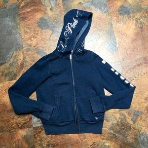 VS Pink rhinestone bling zip up hoodie