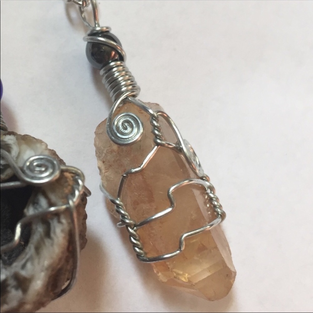 💞Wire Wrapped Citrine Necklace💞